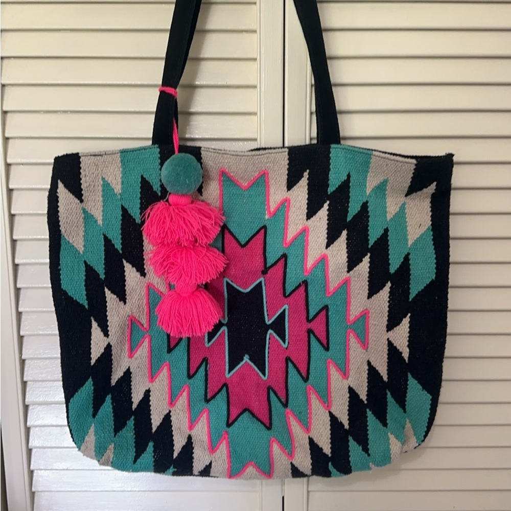 Meet Me in Montana Sterling Creek XXL boho tote bag or purse